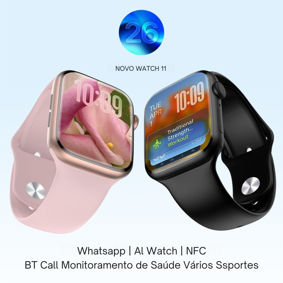 Smartwatch Microwear S11 46mm 1GB Série 11 Responde Whatsapp