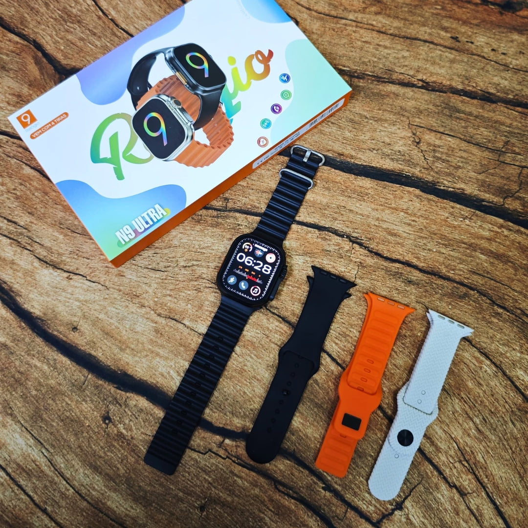 Smartwatch N9 Ultra 3 Série 10 Pulseira Extra