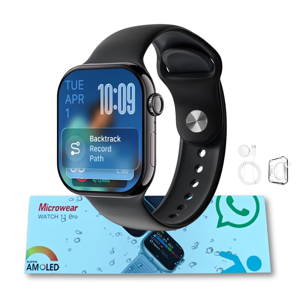 Smartwatch Microwear S11 46mm 1GB Série 11 Responde Whatsapp