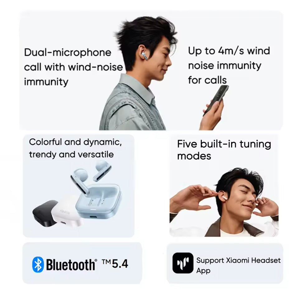 Fone de ouvido Bluetooth Xiaomi Redimi Buds 6 Active