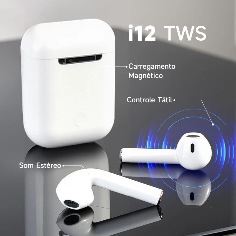 Fone de Ouvido Wireless i12 TWS