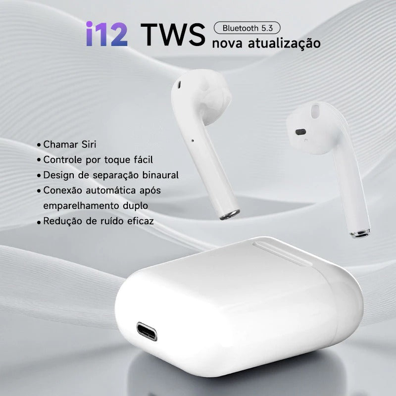Fone de Ouvido Wireless i12 TWS